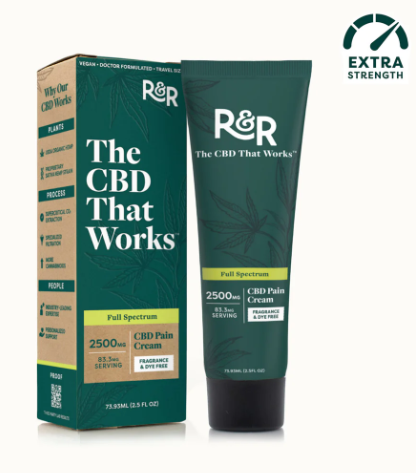 R&R Medicinal CBD Full Spectrum Pain Cream | 1000mg, 2500mg or 5000mg